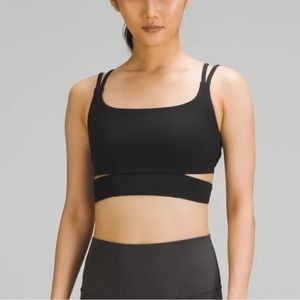 lululemon RARE Ribbed Nulu Strappy Yoga Sports Bra | Black | 4